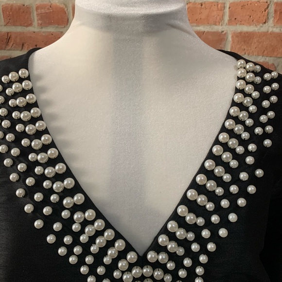 Pearl Bead Empire Dupioni Dress NWT - Picture 6 of 15